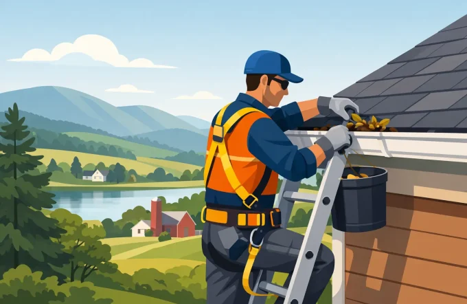 How to Clean Gutters Safely in Berkshire County